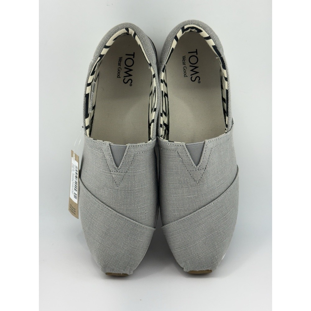 Toms Resident Plus Women's Size 10 Gray Canvas Slip In Casual Shoes New in Box - Picture 5 of 9